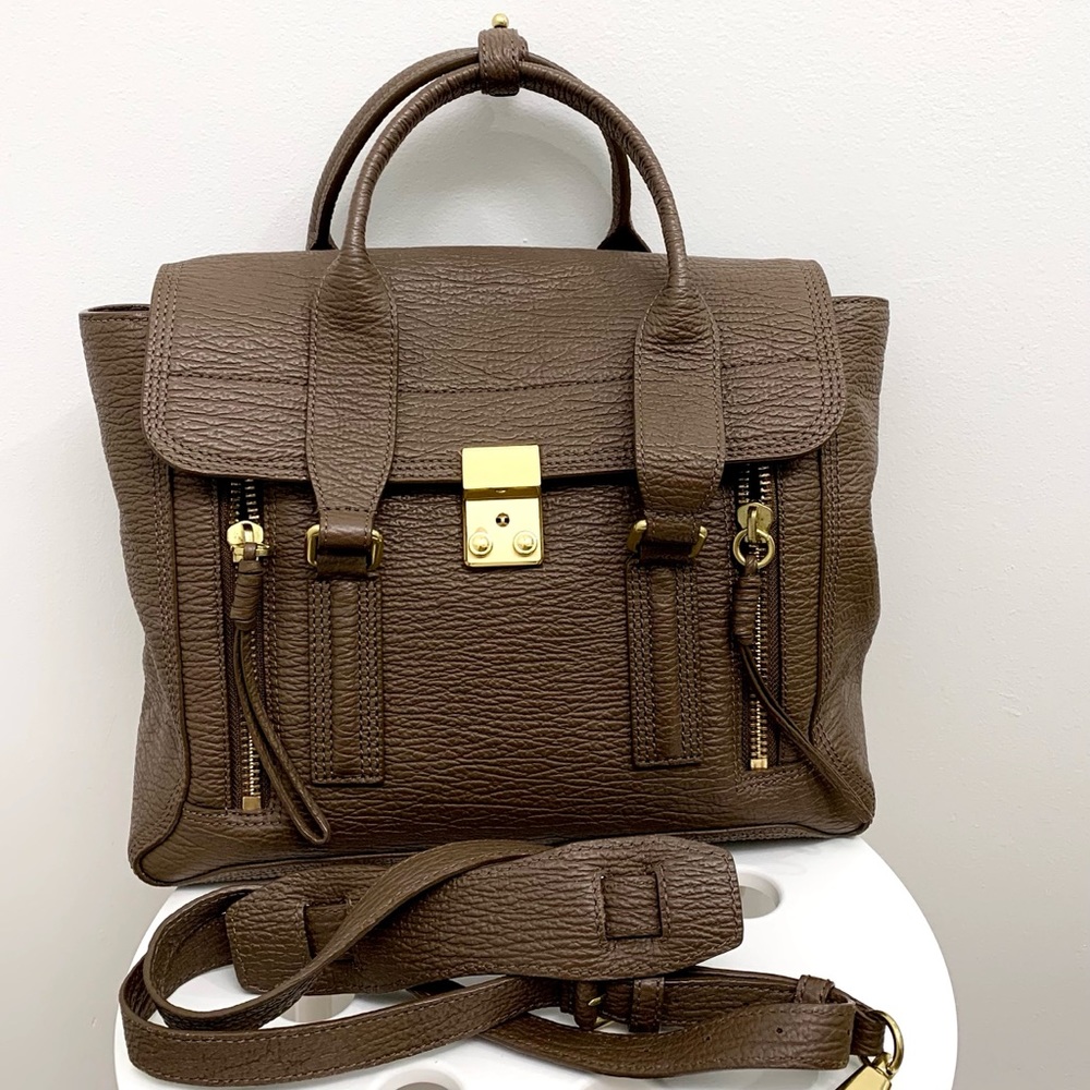3.1 Phillip Lim Pashli Medium Satchel Bag in Taupe